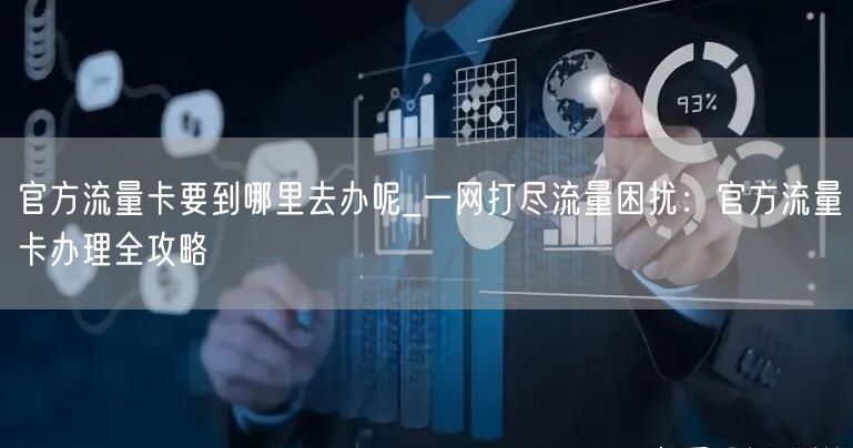 官方流量卡要到哪里去办呢_一网打尽流量困扰：官方流量卡办理全攻略