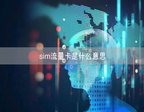 sim流量卡是什么意思