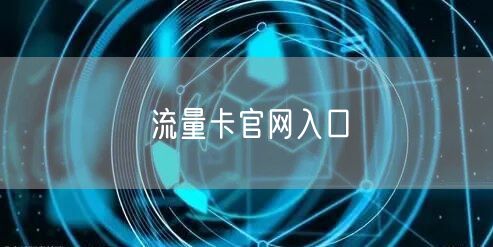 流量卡官网入口