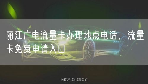 丽江广电流量卡办理地点电话，流量卡免费申请入口