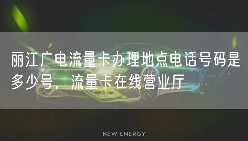 丽江广电流量卡办理地点电话号码是多少号，流量卡在线营业厅