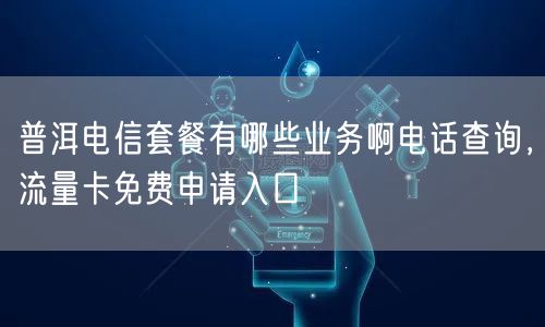普洱电信套餐有哪些业务啊电话查询，流量卡免费申请入口
