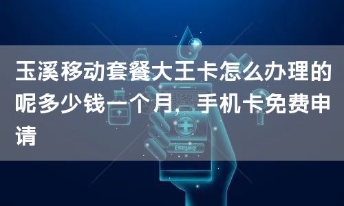 玉溪移动套餐大王卡怎么办理的呢多少钱一个月，手机卡免费申请
