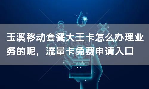 玉溪移动套餐大王卡怎么办理业务的呢，流量卡免费申请入口