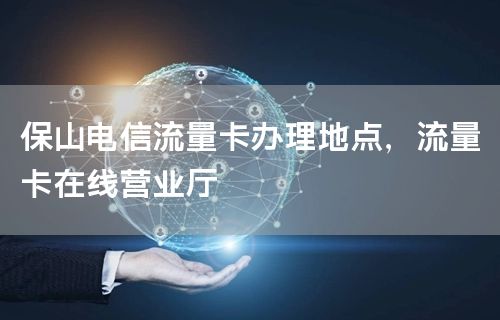 保山电信流量卡办理地点，流量卡在线营业厅