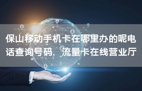 保山移动手机卡在哪里办的呢电话查询号码，流量卡在线营业厅