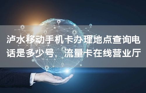 泸水移动手机卡办理地点查询电话是多少号，流量卡在线营业厅