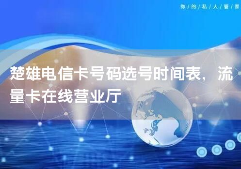 楚雄电信卡号码选号时间表，流量卡在线营业厅