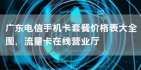 广东电信手机卡套餐价格表大全图，流量卡在线营业厅