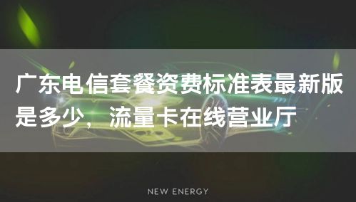 广东电信套餐资费标准表最新版是多少，流量卡在线营业厅