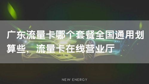 广东流量卡哪个套餐全国通用划算些，流量卡在线营业厅