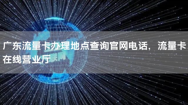 广东流量卡办理地点查询官网电话，流量卡在线营业厅