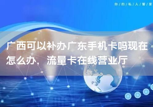 广西可以补办广东手机卡吗现在怎么办，流量卡在线营业厅