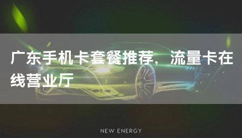 广东手机卡套餐推荐，流量卡在线营业厅