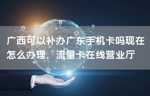 广西可以补办广东手机卡吗现在怎么办理，流量卡在线营业厅