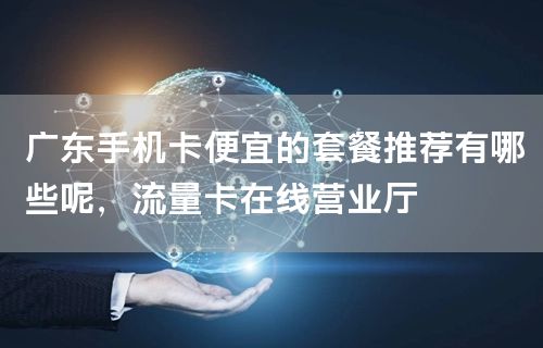 广东手机卡便宜的套餐推荐有哪些呢，流量卡在线营业厅