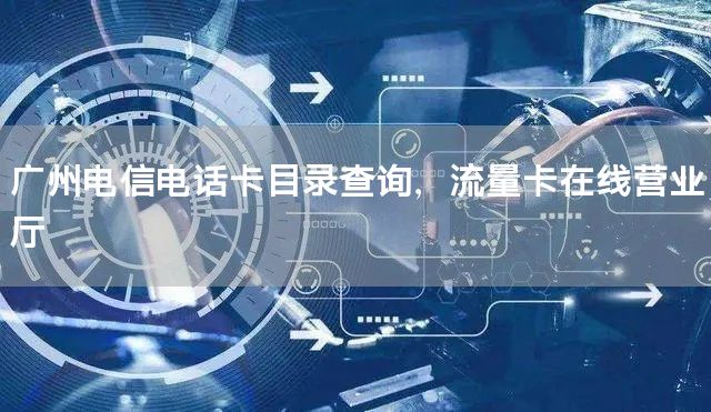广州电信电话卡目录查询，流量卡在线营业厅
