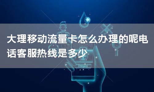 大理移动流量卡怎么办理的呢电话客服热线是多少