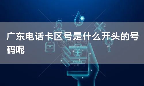 广东电话卡区号是什么开头的号码呢