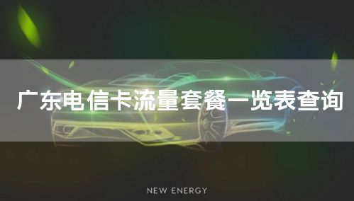 广东电信卡流量套餐一览表查询