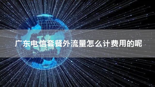 广东电信套餐外流量怎么计费用的呢
