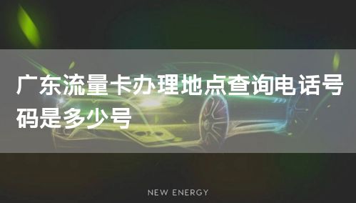 广东流量卡办理地点查询电话号码是多少号