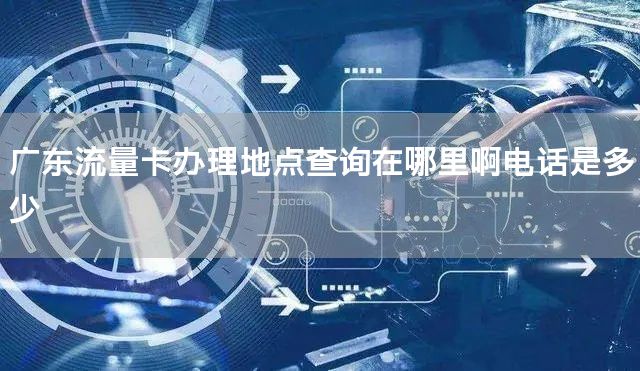 广东流量卡办理地点查询在哪里啊电话是多少