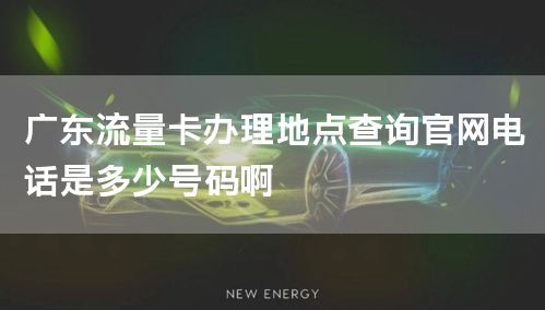 广东流量卡办理地点查询官网电话是多少号码啊