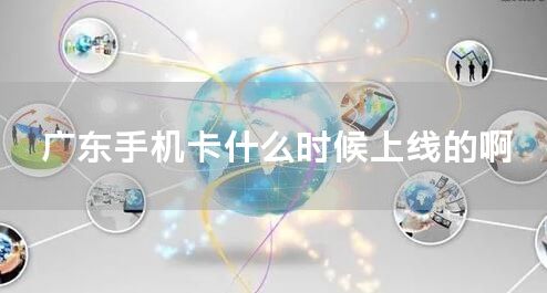 广东手机卡什么时候上线的啊