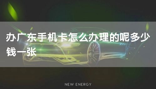 办广东手机卡怎么办理的呢多少钱一张