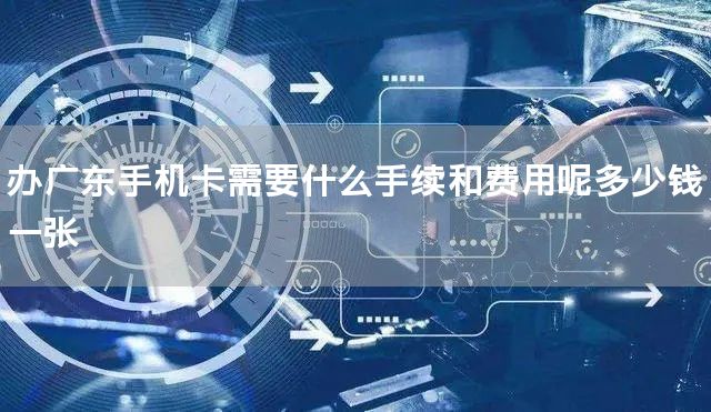 办广东手机卡需要什么手续和费用呢多少钱一张