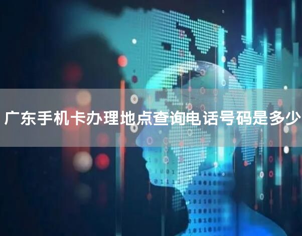 广东手机卡办理地点查询电话号码是多少