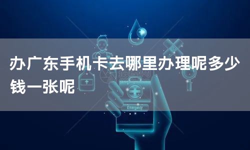 办广东手机卡去哪里办理呢多少钱一张呢