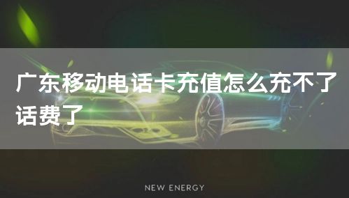 广东移动电话卡充值怎么充不了话费了