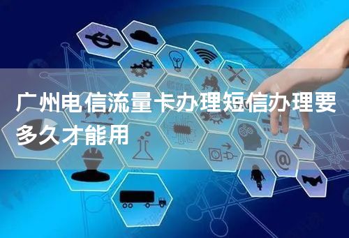 广州电信流量卡办理短信办理要多久才能用