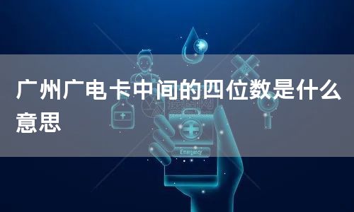 广州广电卡中间的四位数是什么意思