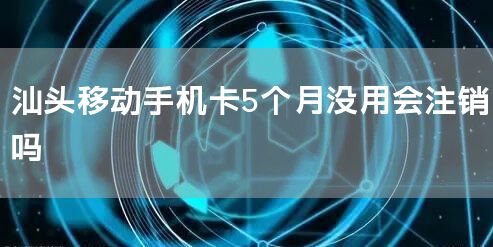 汕头移动手机卡5个月没用会注销吗